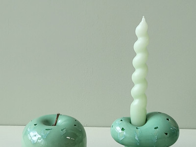 Jade-Candle Holder